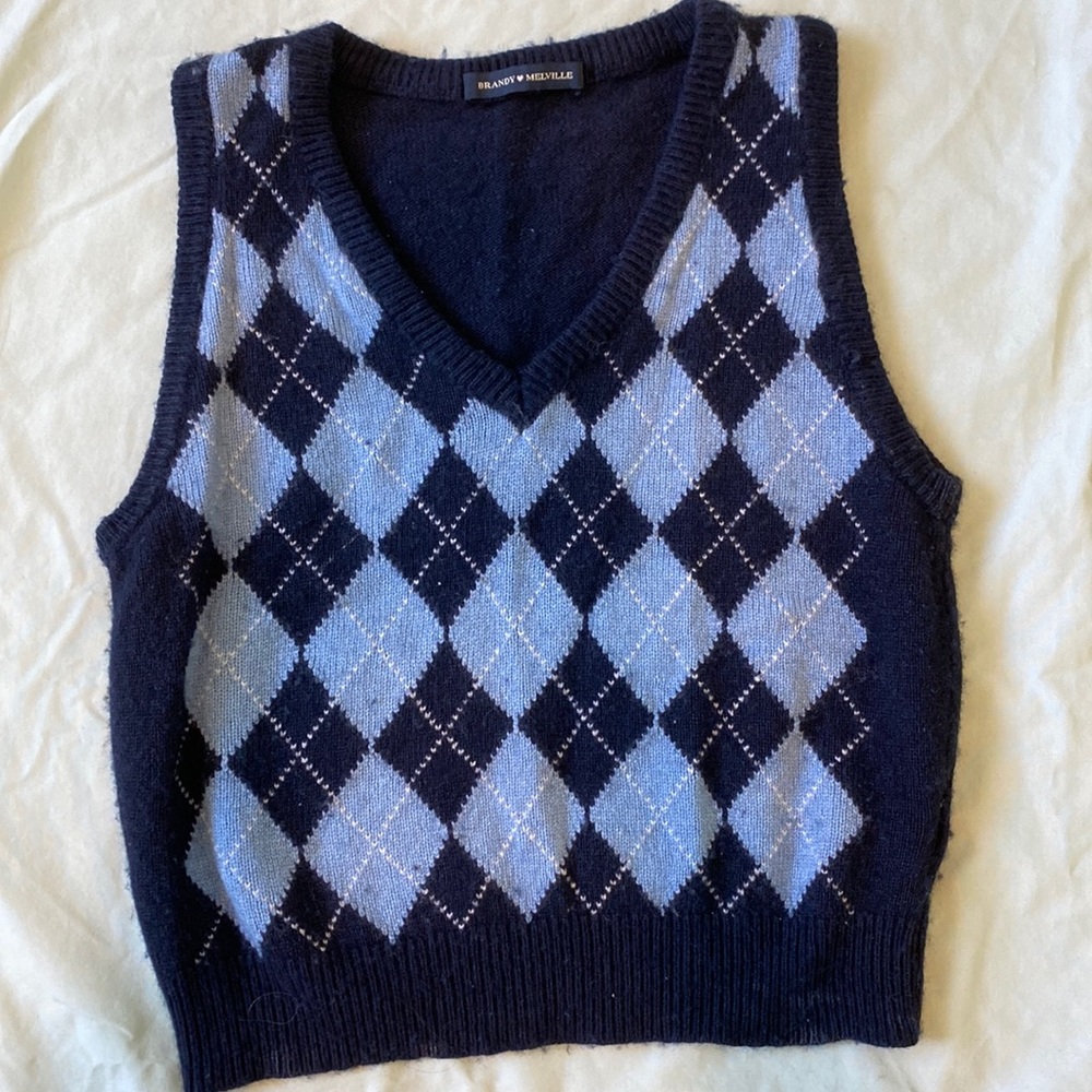 Brandy Melville blue sweater vest size small